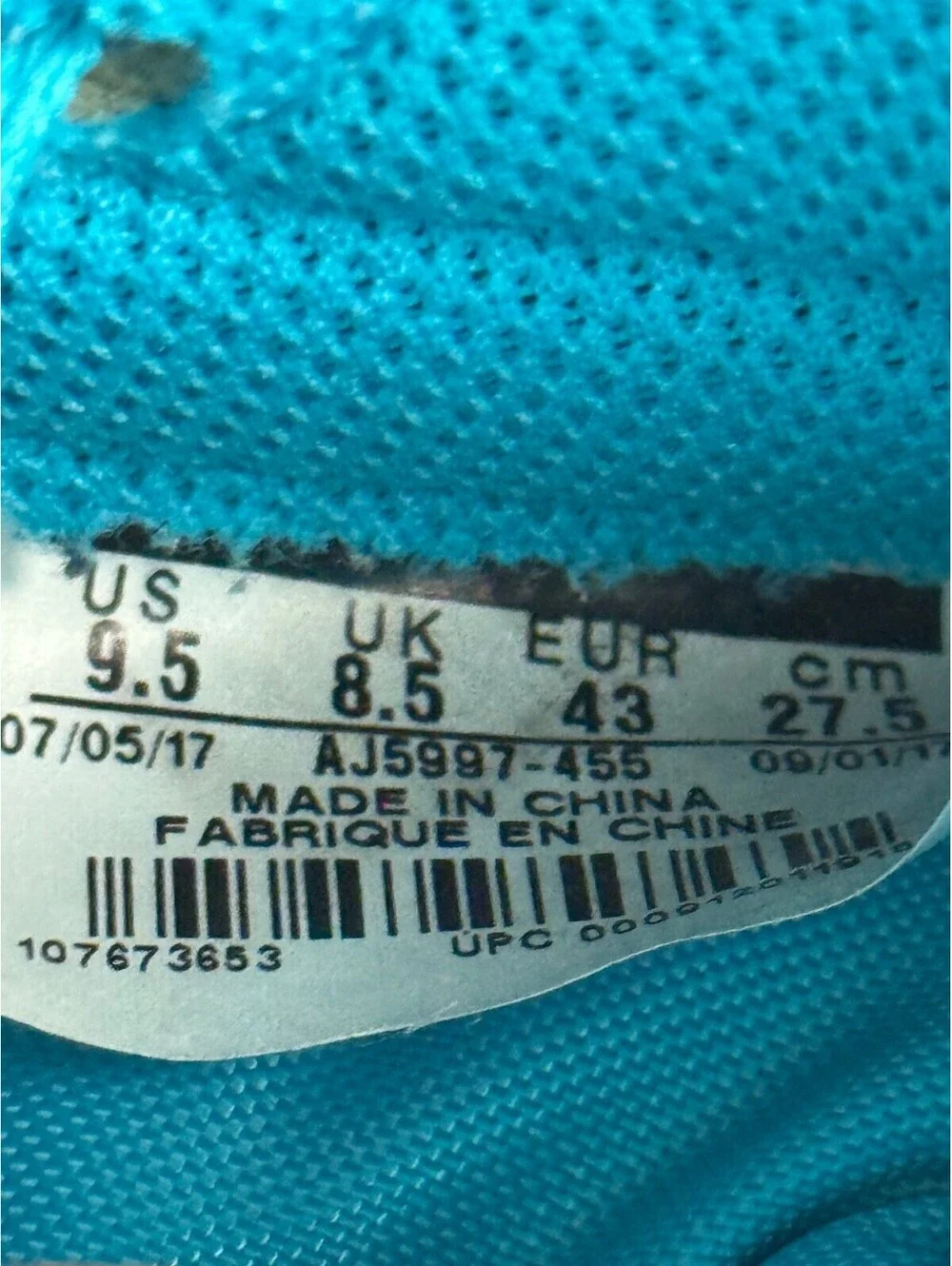 Size 9.5 - Air Jordan 1 Retro OG G8RD High Blue Lagoon